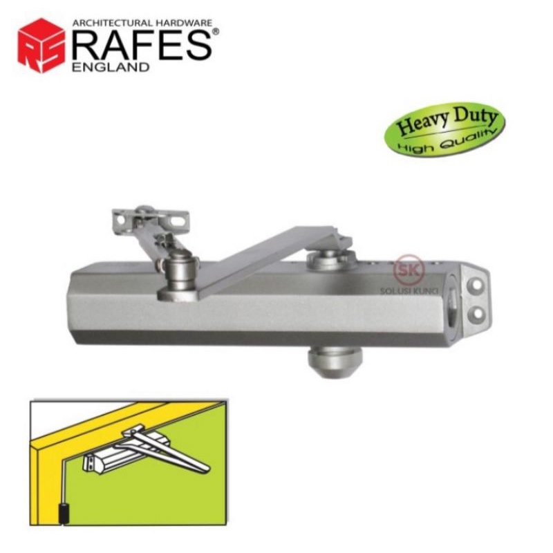 Jual Door closer heavy duty 150kg Rafes england hold open system DC ...