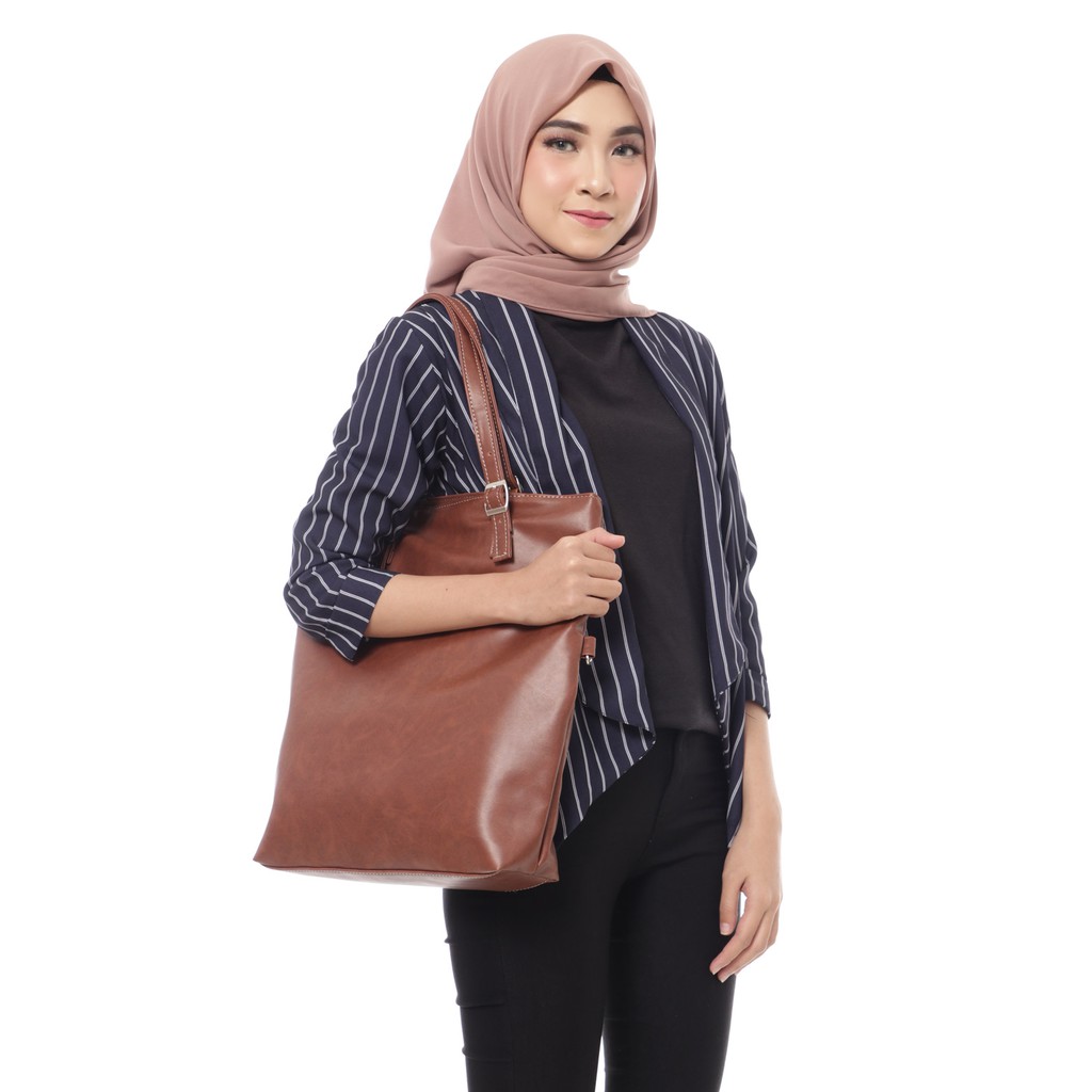 Totebag Kulit Tote Bag Bisa Selempang Tas Wanita murah - ESCORTBAGS