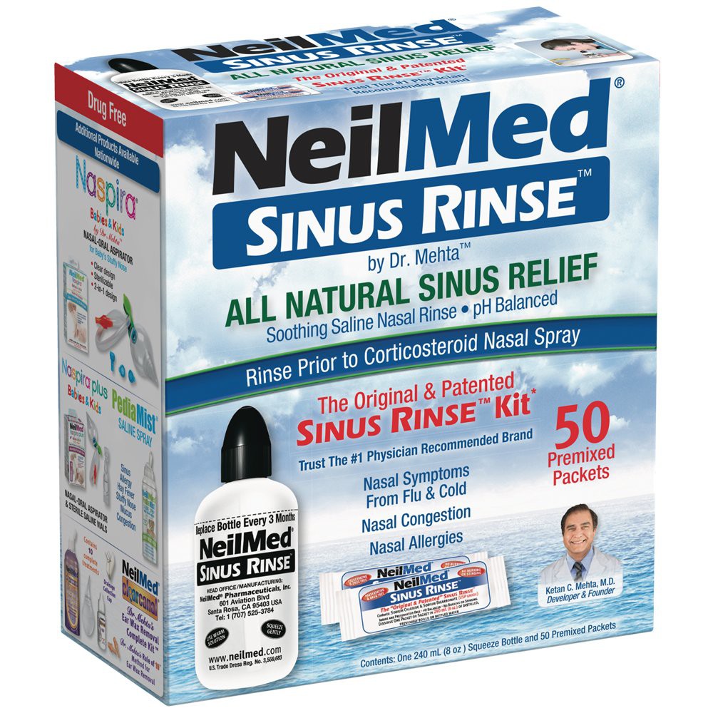 Neilmed botol sinus rinse + 50 garam Terapi Sinus Neilmed Termasuk botol Neilmed sinus rinse