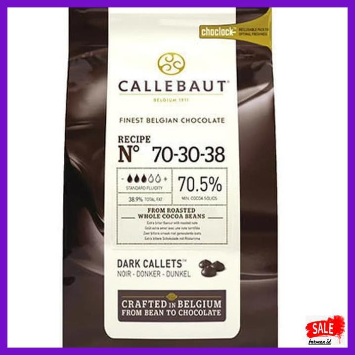 

SAKMACOKLAT- CALLEBAUT 70% DARK CHOCOLATE BELGIAN CHOCO CALLETS REPACK 500GR -MAKANAN-MINUMAN.
