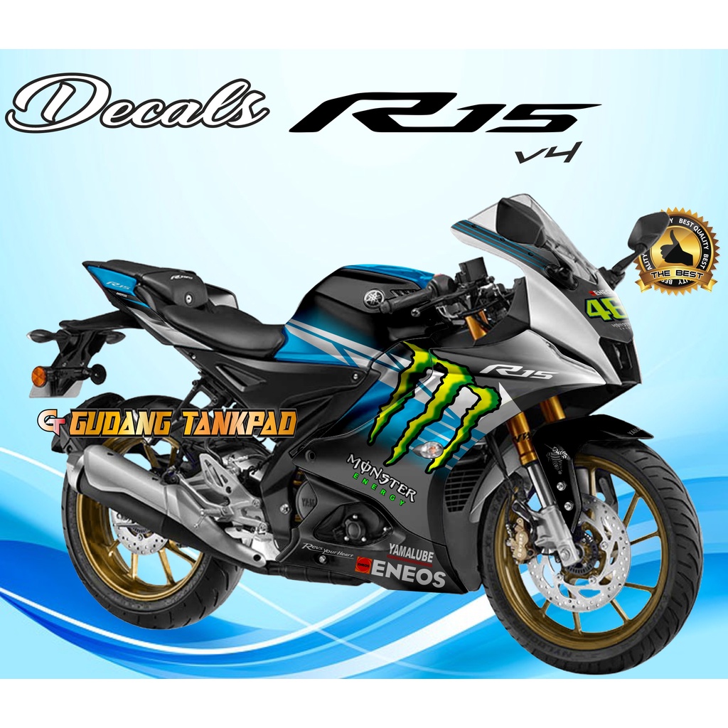 DECAL R 15 VERSI 4 2022 / STIKER FULL BODY R15  V4 VARIASI MONSTER ENERGY