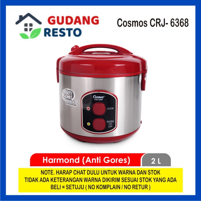 Cosmos Harmond CRJ 6368 / CRJ6368 / CRJ-6368 Magic com Rice Cooker 2 L