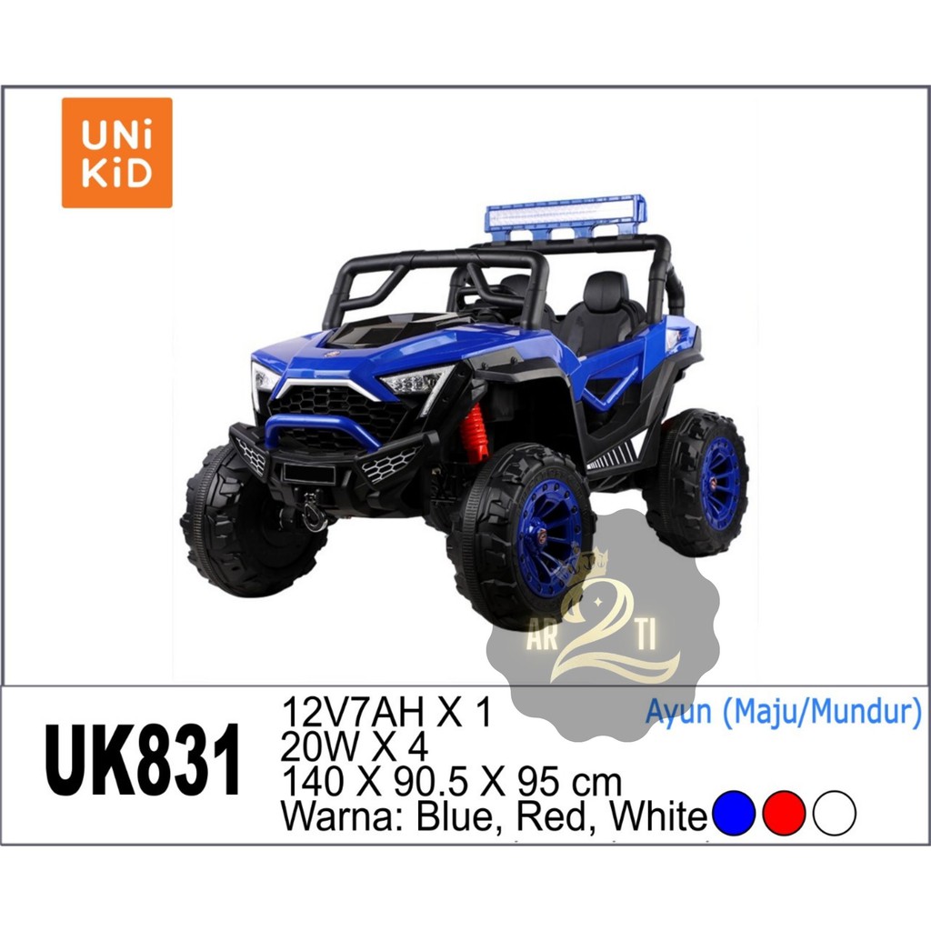 Mobilan Aki Anak Model Jeep Besar Merk Unikid UK 831 Bisa Ayun