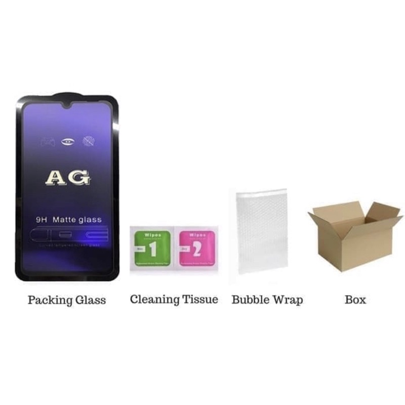 SAMSUNG S20FE A14 A34 A54 A74 A11 A12 A13 A22 A23 A32 A52 A52S A72 A33 A53 A73 A21 A21S A31 A51 A71 A81 A91 S20 FE 4G 5G TEMPERED GLASS FULL AG ANTI MINYAK FINGERPRINT BLUE MATTE RAY LIGHTA