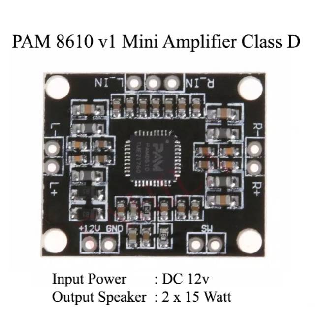 Kit Modul PAM8610 v1 Digital Amplifier Class D PAM 8610