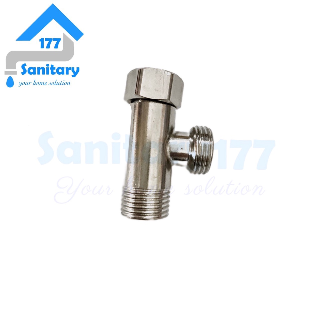 Nepel T Stainless RING 1/2 inch putar 1005-Tee Kran T shower sambungan kloset closet Mur mor fitting spare part keran