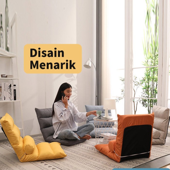 SHENAR,(COD) Kursi Lesehan Lipat / Kursi Lantai Tatami Lazy Sofa Bed Kursi Lesehan Lipat Bantal Santai Bangku Lantai bisa