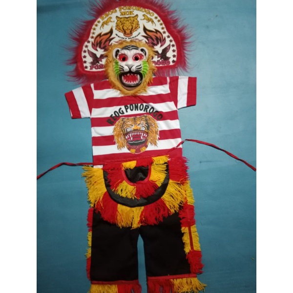 Reog spon full set, reog spon, celana, kaos, embong, barongan, jaranan