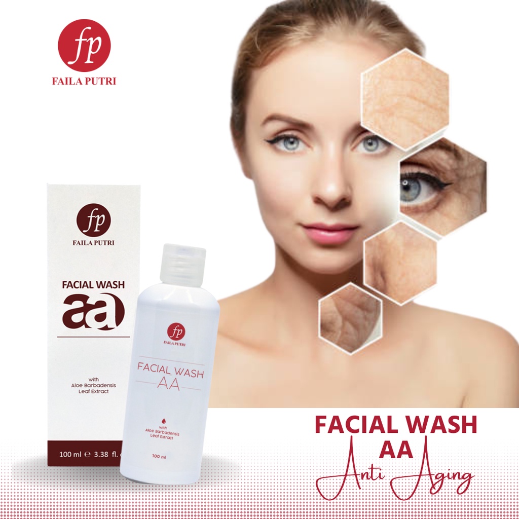 facial wash anti aging  FAILA PUTRI BPOM - Sabun wajah whitening glow - facial wash AA