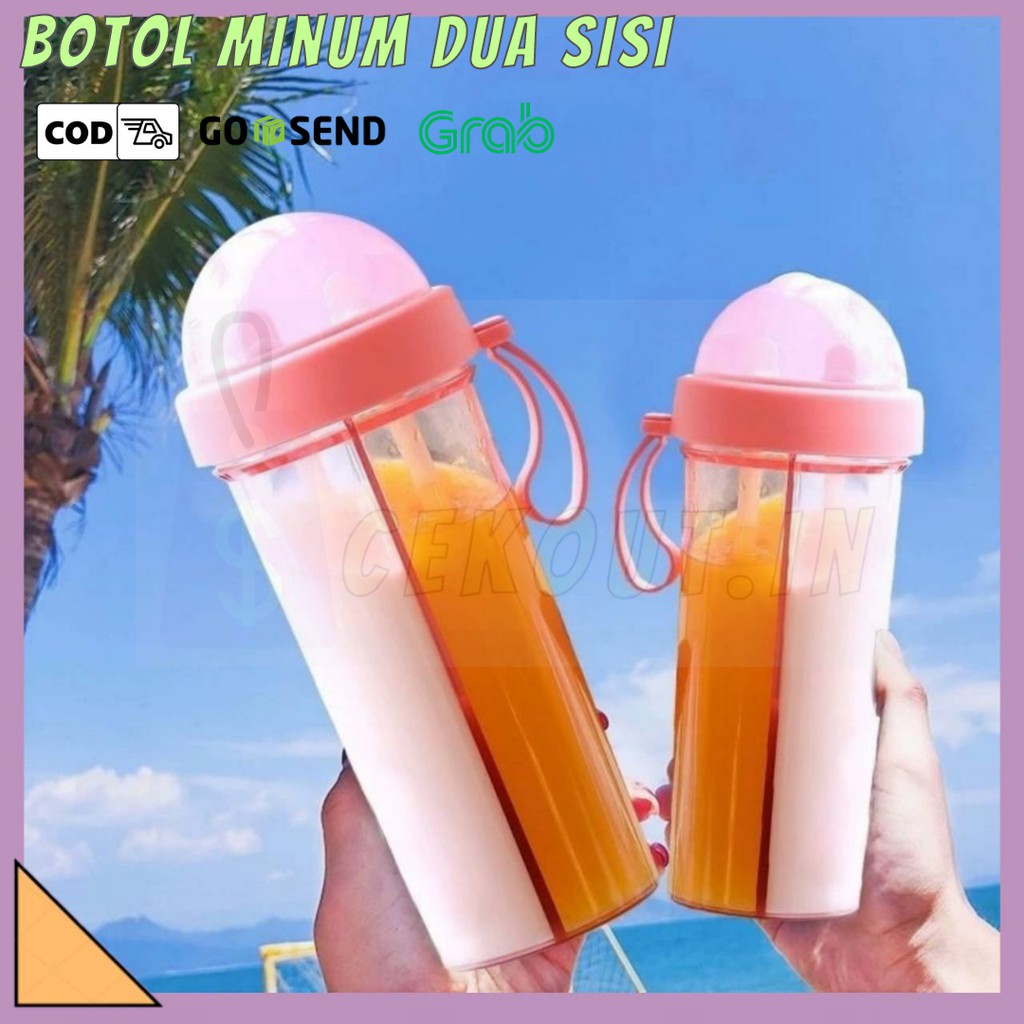 DUET COUPLE BOTTLE TRAVEL/ BOTOL MINUM 2 SISI UNTUK TRAVEL