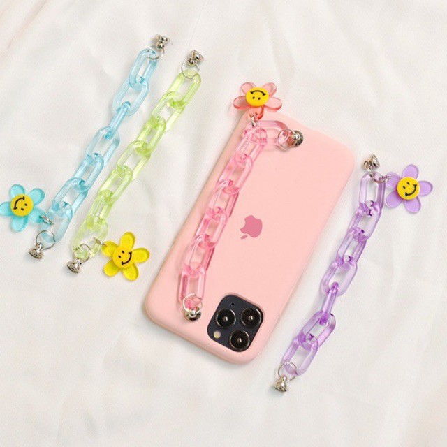 Korean Chain Grip Hp / Chain Akrilik For Phone Case / Manik Manik DIY / Tali Rantai Casing Sling