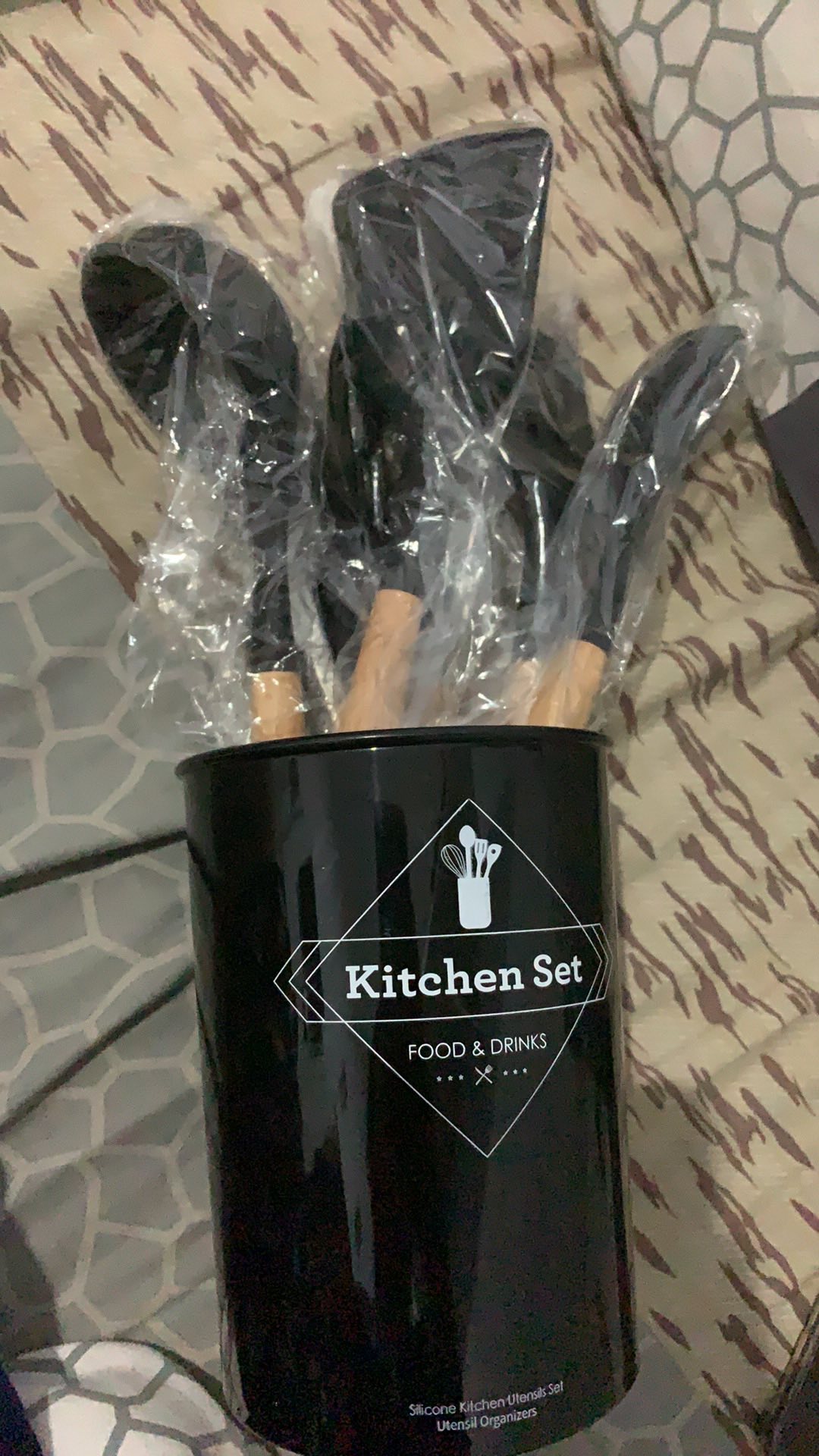 Az Sutil Silikon Spatula Silicone Sodet Alat Masak Set 8pc Import / Gagang Kayu Premium Quality