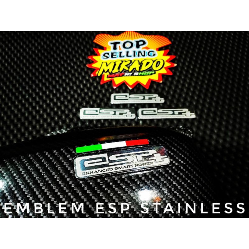 EMBLEM FILTER ESP STAINLESS BEAT SCOOPY VARIO 125 150 CLICK VIETNAM THAILAND HUGGER COVER CNC VELG S