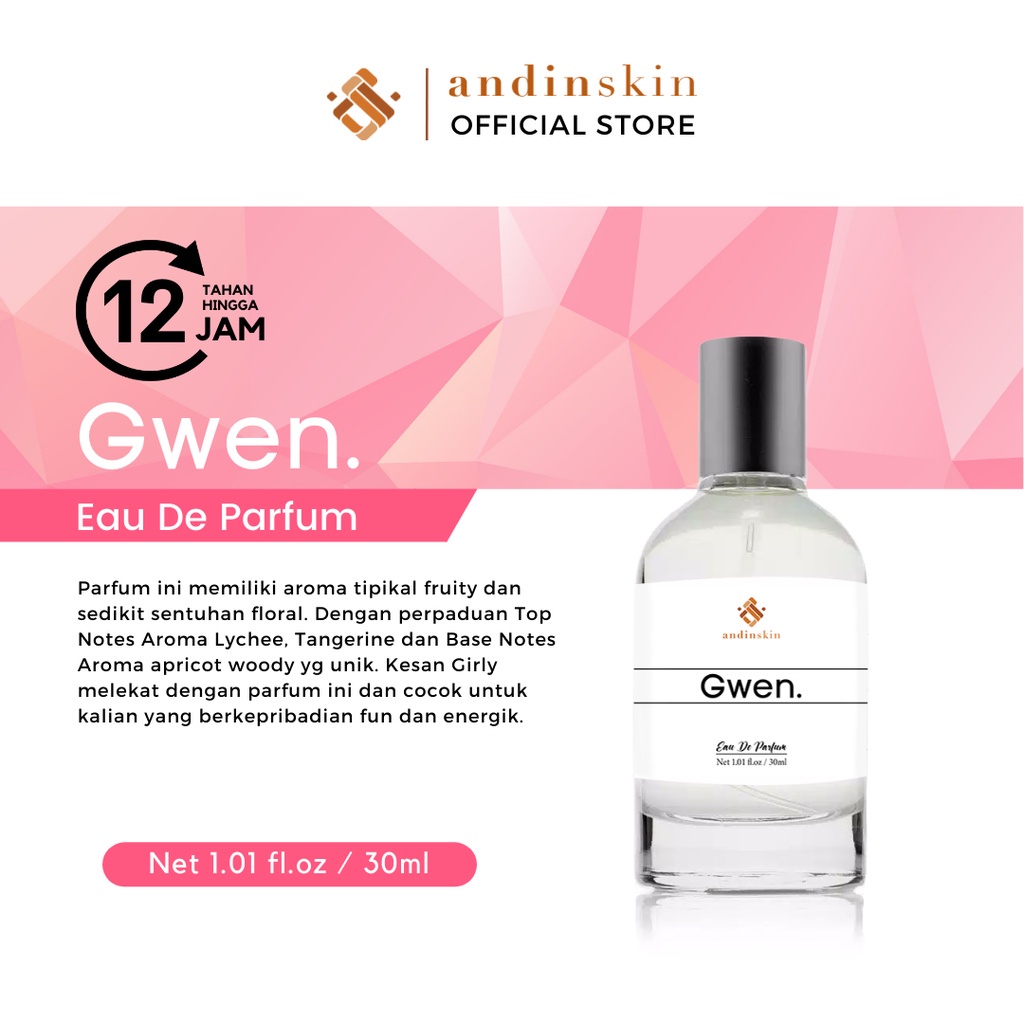 AndinSkin - Gwen Eau De Parfume Wanita Unisex 35 Ml