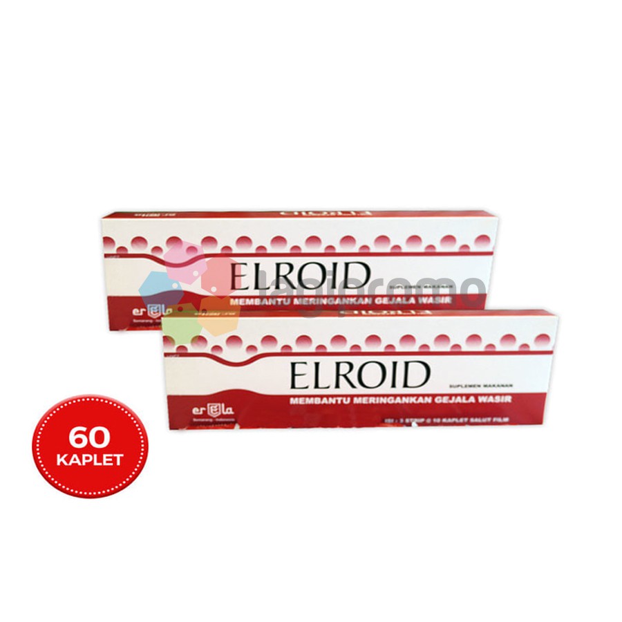 Erela Elroid 30 Kaplet Meringankan Gejala Wasir Ambeien - 2 Box