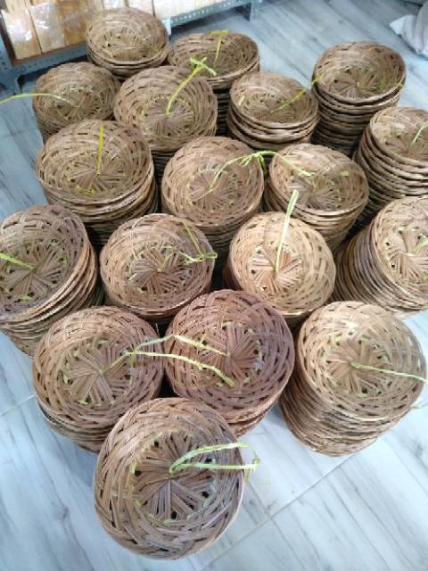 Piring Lidi Anyaman Dobel / Piring Anyaman Dobel MURAH