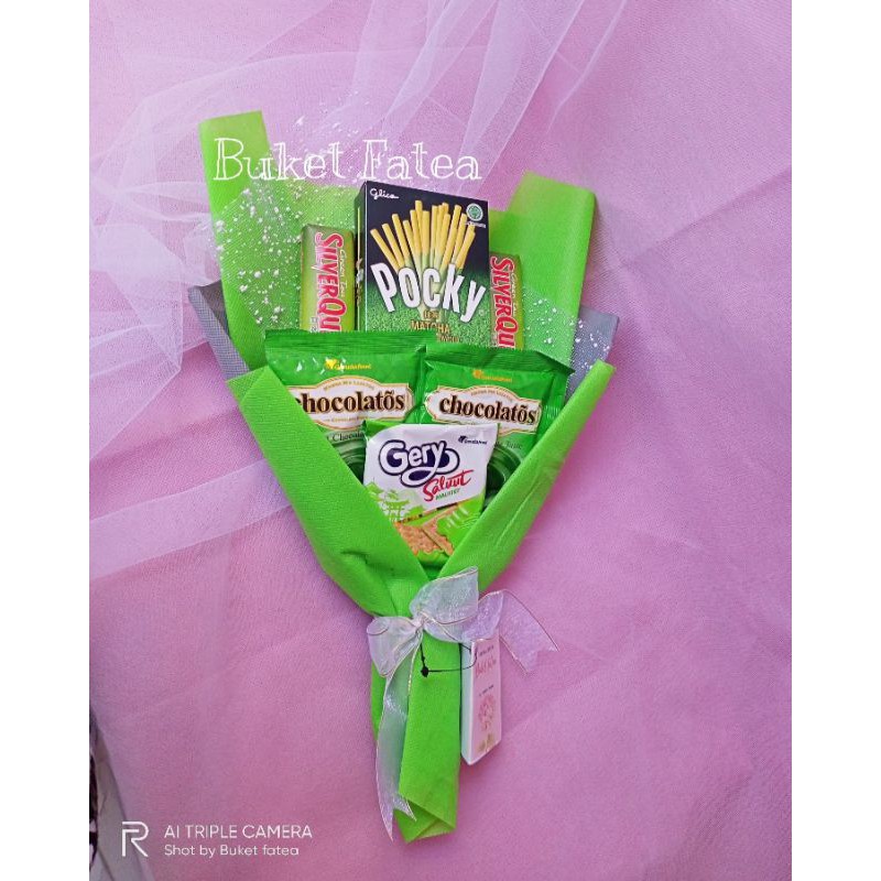 

Buket all Matcha. buket silverqueen buket jajan buket snack
