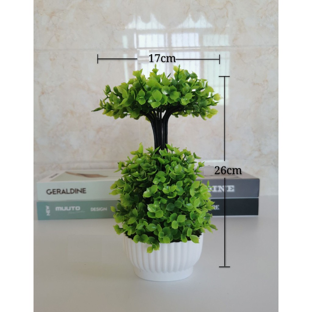 Tanaman Ruangan Pot Dordic pohon Bonsai Bunga Plastik-1