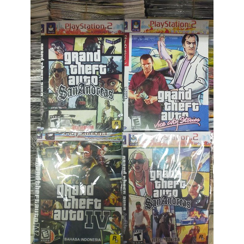 PAKET MURAH KASET PS2 GTA PAKET ISI 4 DISC SERI 1 (BEBAS PILIH JUDUL)