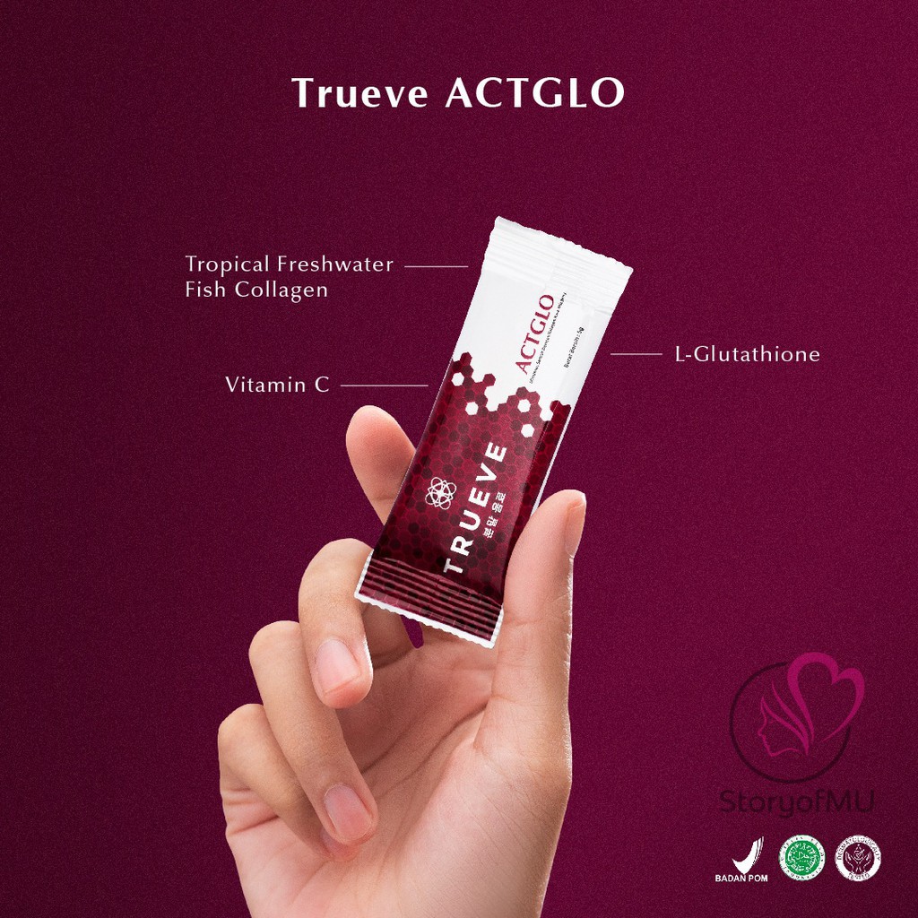 [ FREE GIFT ]  TRUEVE Actglo Collagen Drink Isi 20 Sachet