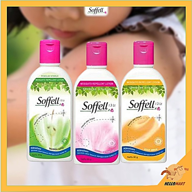 ORIGINAL Soffell Lotion Anti Nyamuk 80gr / Soffel / Sofel Lotion / HELLOMARTID