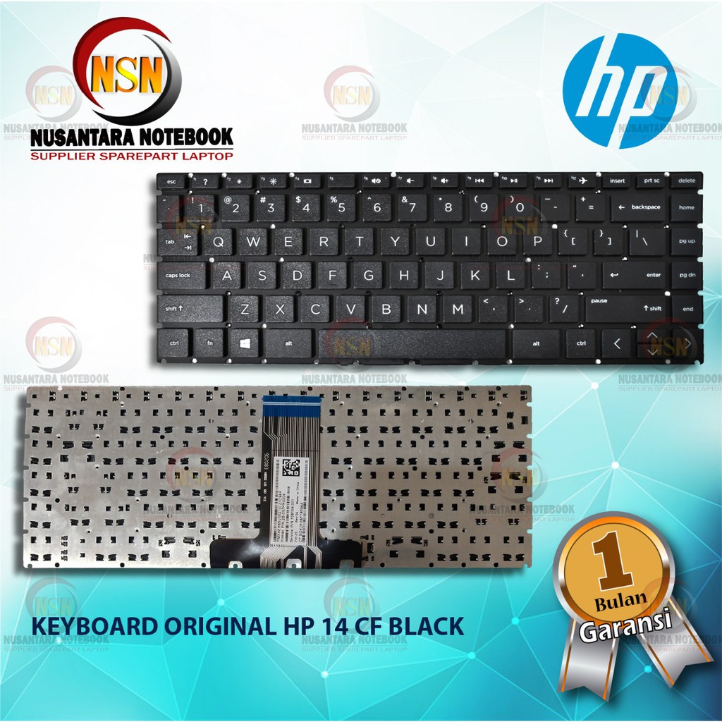 Keyboard HP Laptop Pavilion 14-CF 14S-CF 14S-DK 14-DF 14-DK 14-DG Black