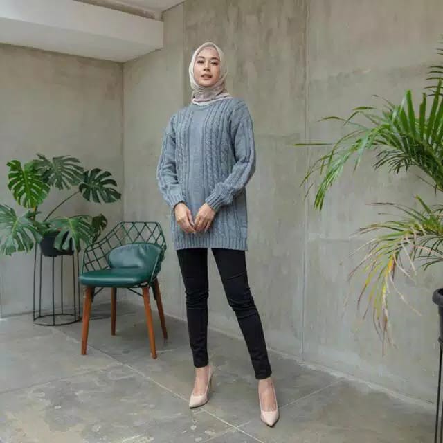 PREMIUM SWEATER MOTIF CABLE TUNIK