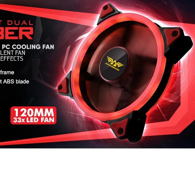 ▼ Cooling Fan PC Armageddon Scarlet Dual Saber For Gaming PC Case (120mm) - Plug And Play ۩