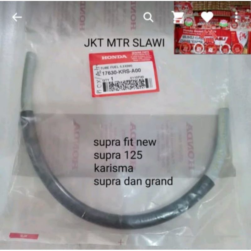 selang bensin supra fit supra 125 kharisma supra grand ori honda ahm asli honda