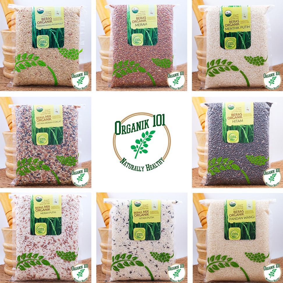 Lingkar Organik Beras organik 1 Kg MPASI beras merah organik beras putih organik beras mix organik beras hitam organik beras beras coklat organik