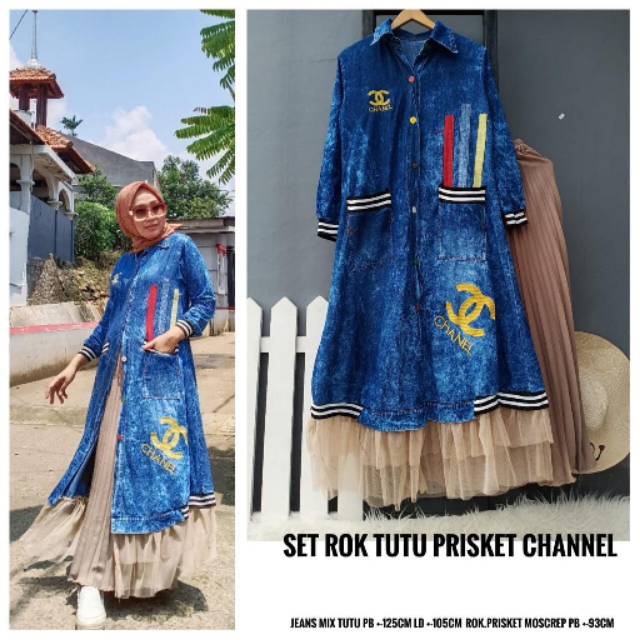 Set rok tutu plisket chanel