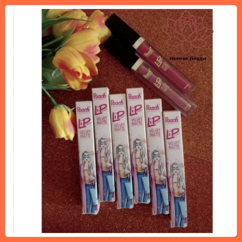 ❤mawarjingga❤ PEACH LIP CREAM VELVET MATTE