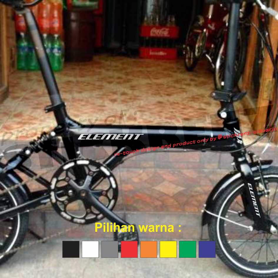 Cutting Sticker Stiker Frame Sepeda Lipat Element 01 Custom