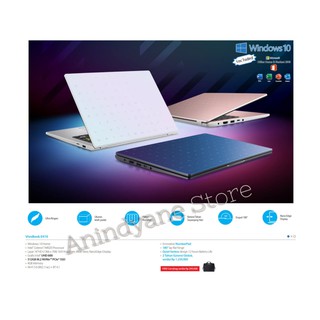 LAPTOP ASUS E410 MA FHD&IPS N4020 WINDOWS 10 SSD 512 GB FREE MICROSOFT OFFICE HOME STUDENT 2019