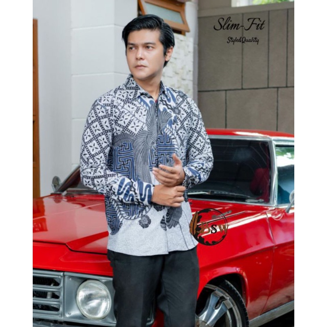 Batik Slim Fit Batik Premium Kemeja Baju Batik Pria Lengan Panjang Slimfit Modern