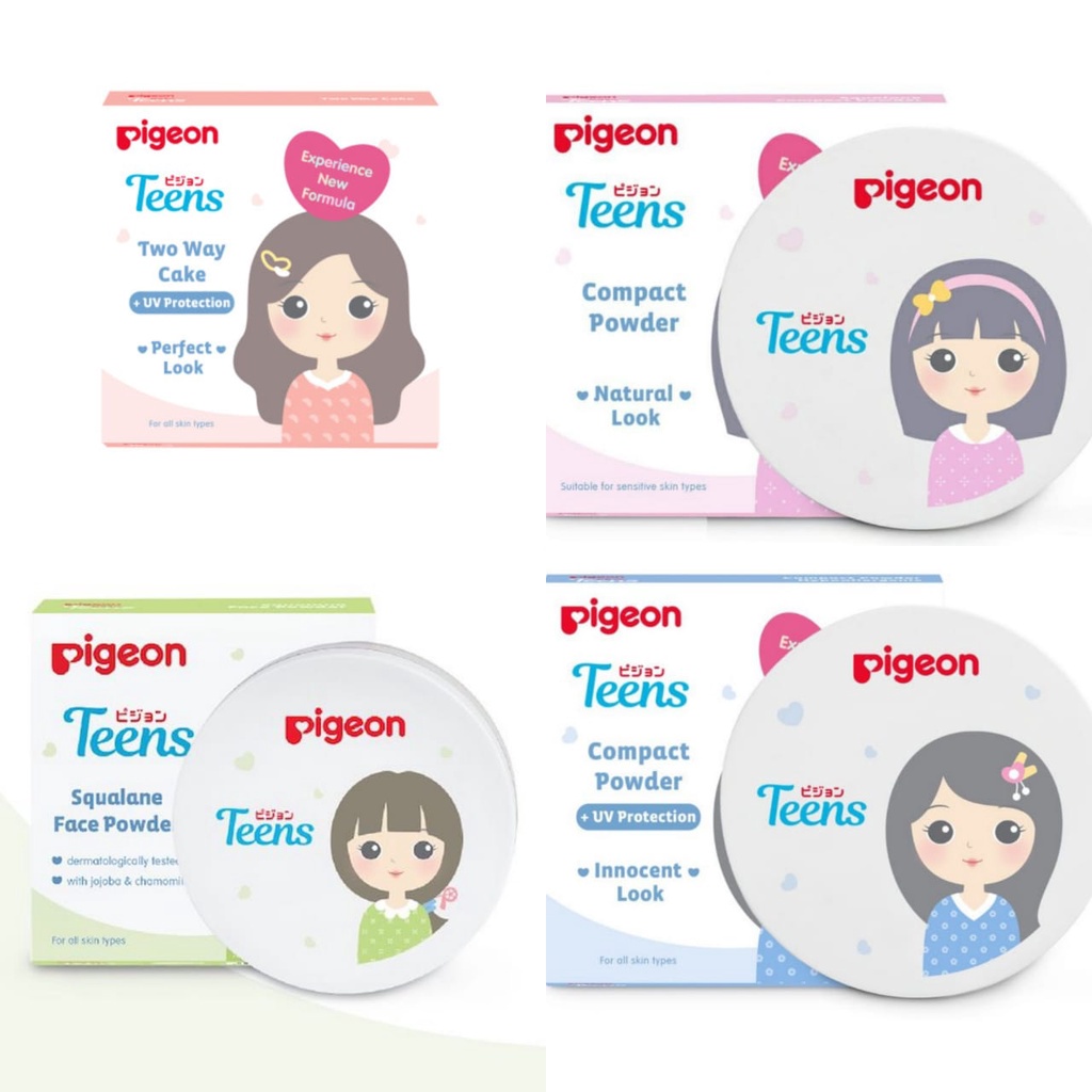 PIGEON TEENS Compact Powder UV Protection | Two Way Cake | Remaja 14g