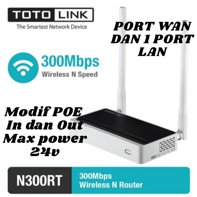 Totolink N300RT Modif POE In dan Out Max Power 24v