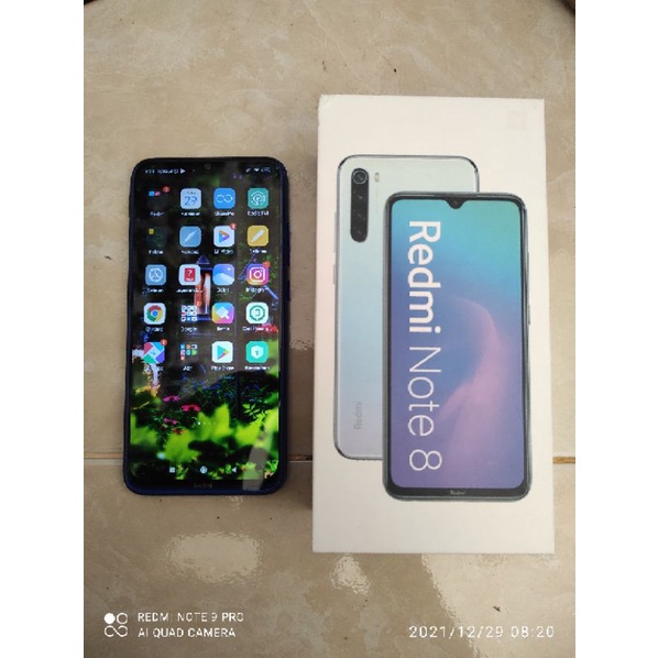 ⭐⭐⭐⭐⭐kualitas terbaik Redmi Note 8 hp second original ram 4 /64 gb