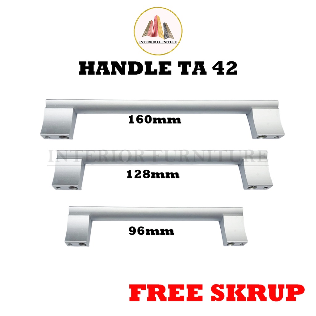 Tarikan Handel TA 42 Huben / Handle Laci Pintu Lemari Minimalis Gagang Pull Bar Lemari Dapur Kitchen