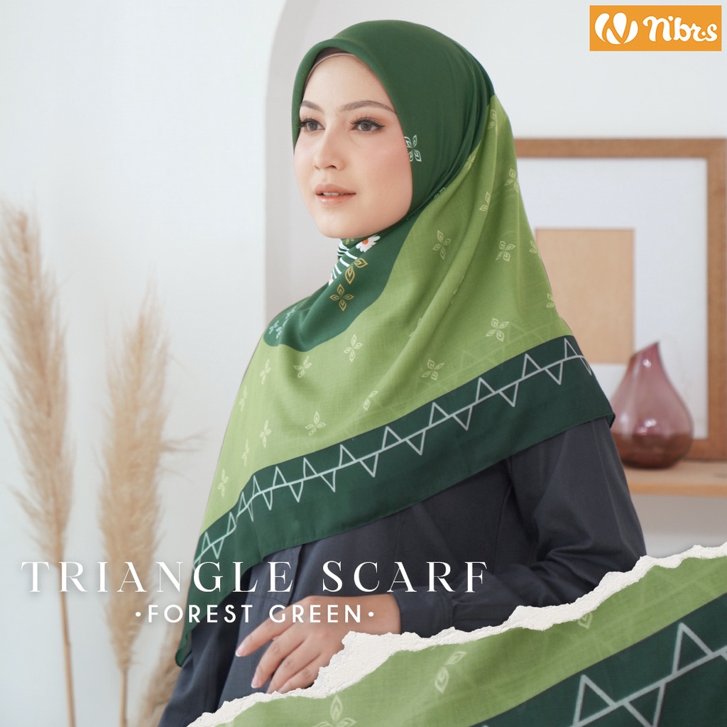 Nibras Hijab Triangle Scarf Jilbab Motif Cantik Simple Bahan Ultra Voal Segi Empat