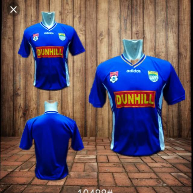 baju bola Persib Dunhill biru pria wanita