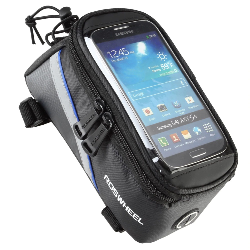 ROSWHEEL Tas Barang Sepeda Smartphone Holder Touch Waterproof - YP35 - Black