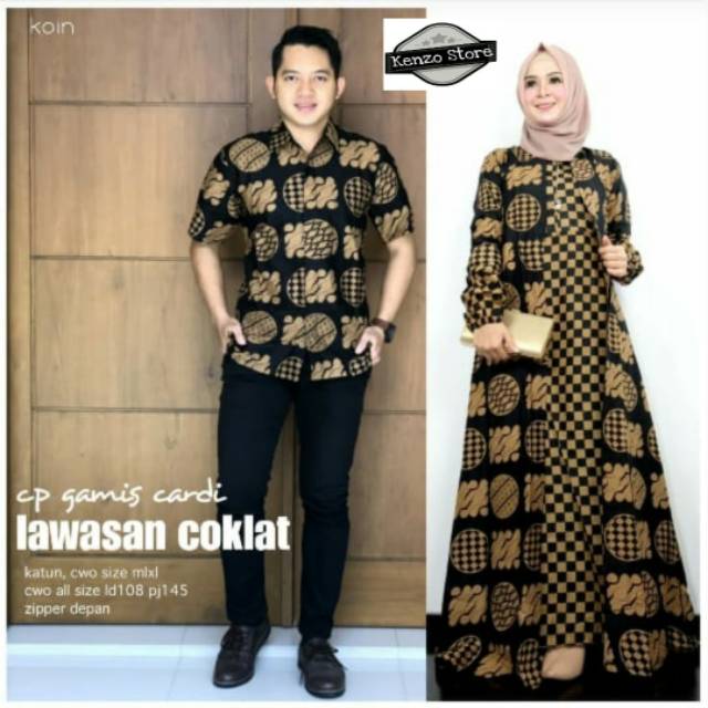 CP GAMIS CARDI LAWASAN COKLAT BY KENZO
