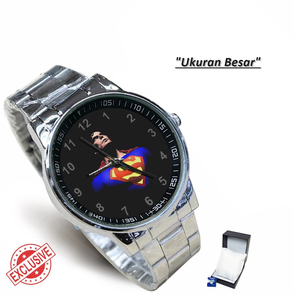 Jam Tangan Rantai Couple MOTIF SUPERMAN - 1 (Nice)