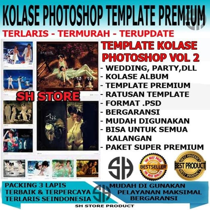 Paket Template Wedding psd photoshop Kolase jilid 2