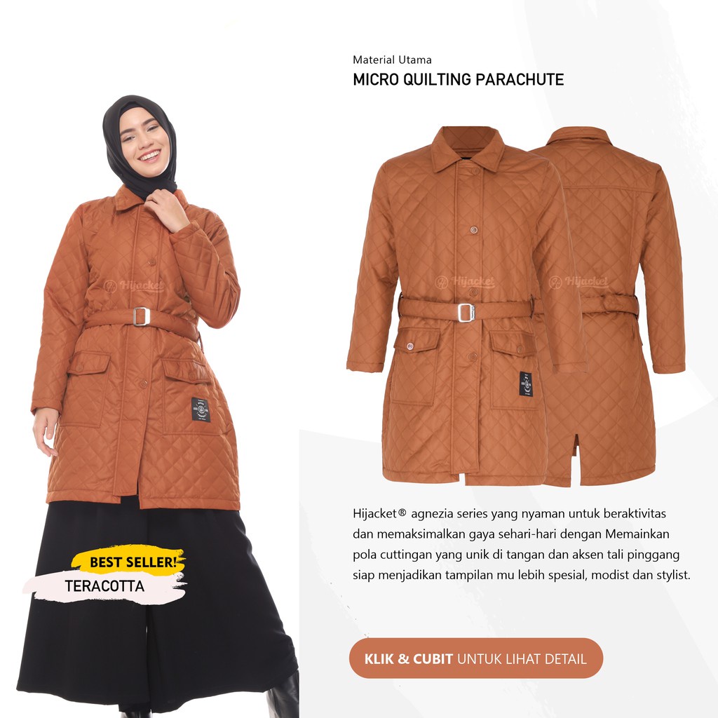 ⭐️Jaket Parasut Wanita Muslimah - Hijacket Agnesia - Hijaber Musim Dinging Panjang Syari Adem