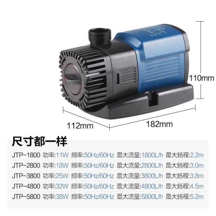 Sunsun JTP-3800 JTP3800 25w Submersible Pompa Aquarium Kolam Original