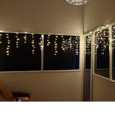 PROMO!!! Lampu Tirai Rintik Hujan Tumblr LED 100 Pcs Dekorasi Lamp Twinkle Light 3 Meter