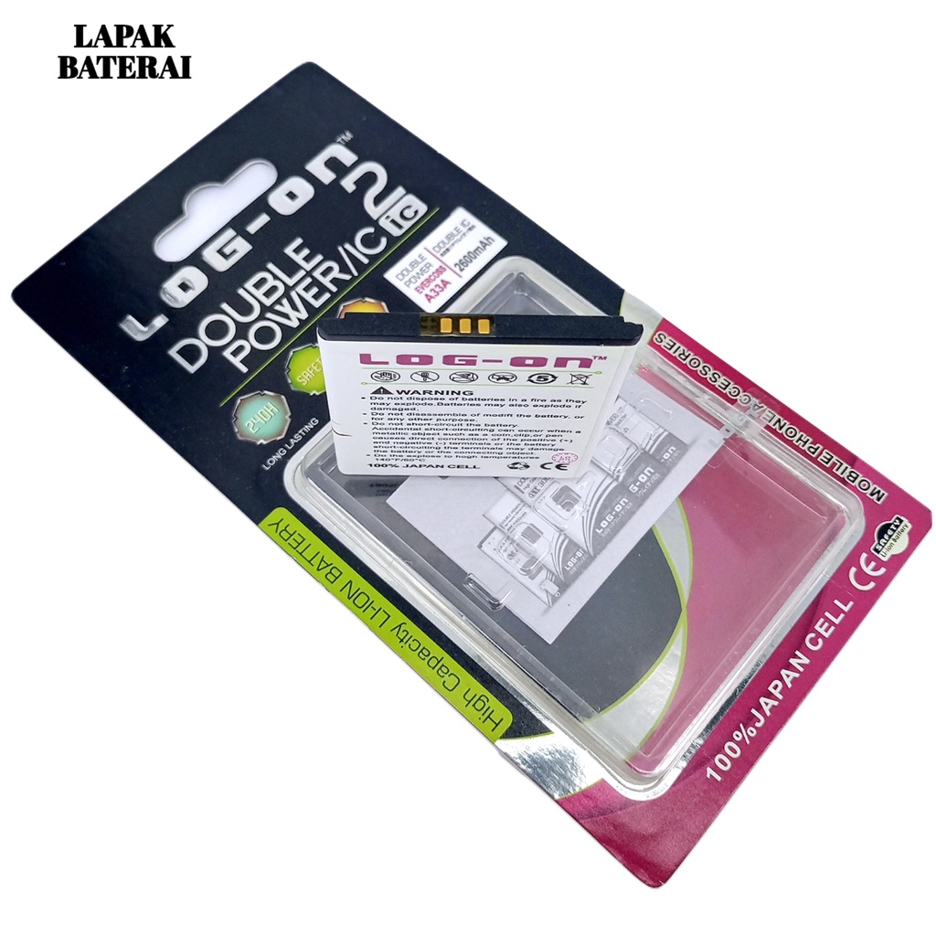 (promo) LOG - ON Baterai everCOSS A33A - cross a33a battery ORIGINAL