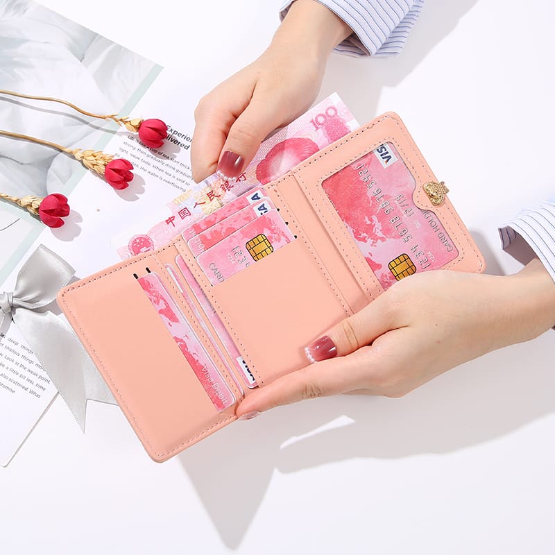 TASBLUE Dompet Wanita Pola Kelinci Lucu Dompet Lipat Mini D239 Dompet Wanita Fashion Dompet Wanita Impor